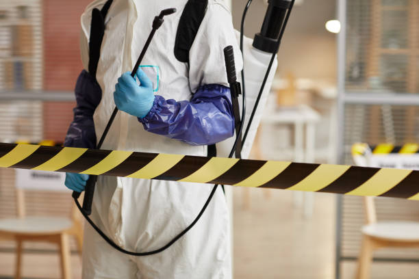 Professional Biohazard Cleanup technician working in Albion, MI